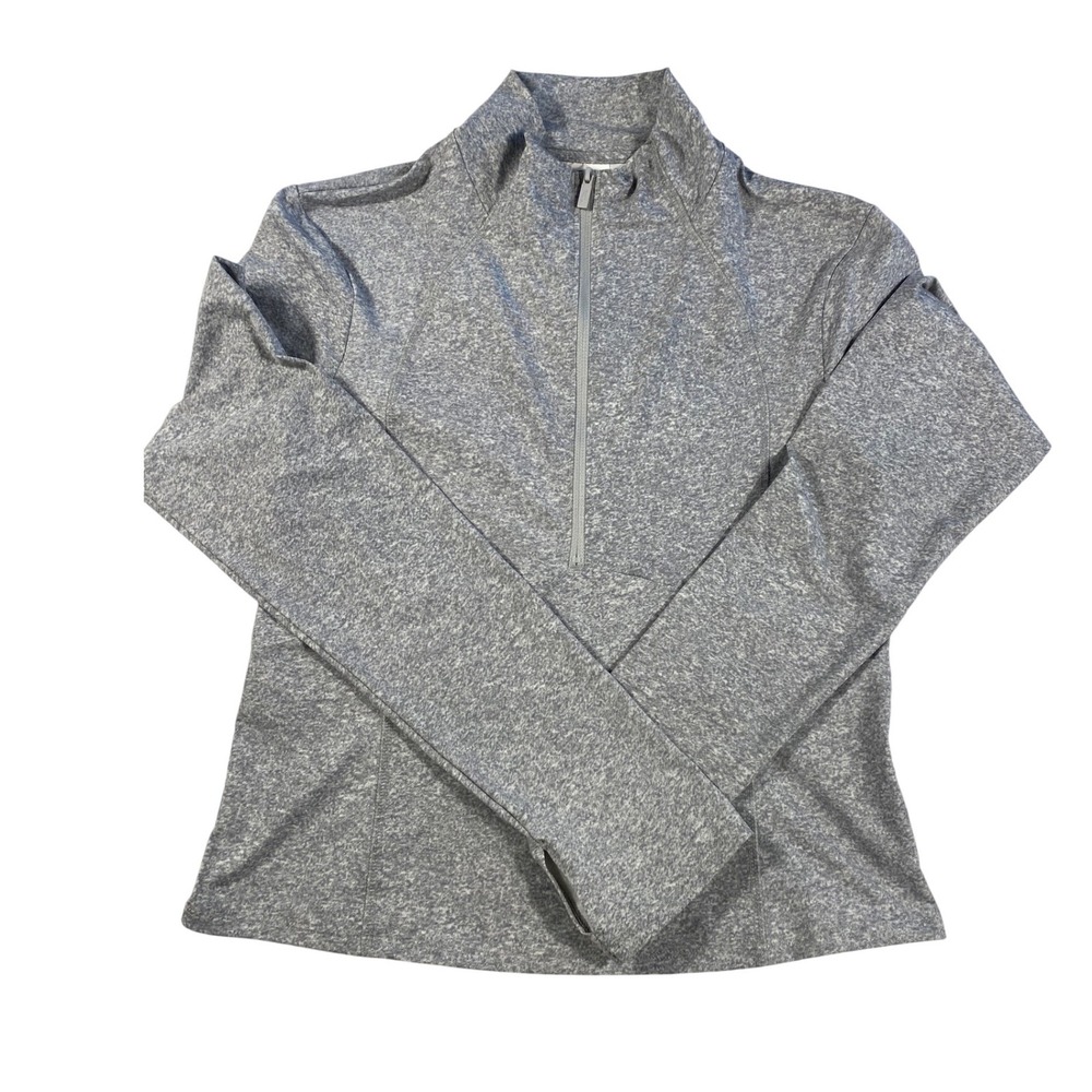 PINK Active Gray Quarter Zip Pullover Athletic To… - image 5